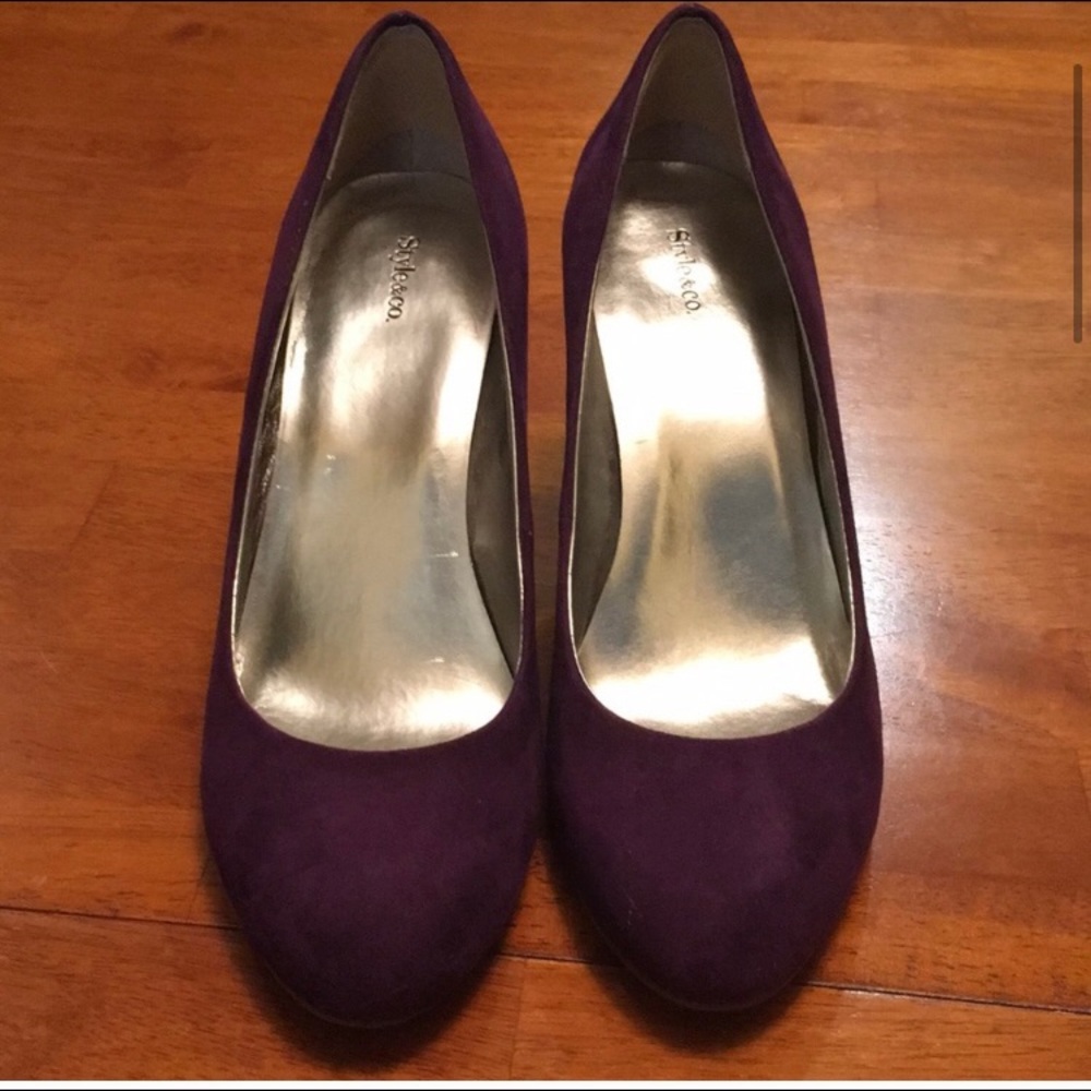 Purple Velvet Heels